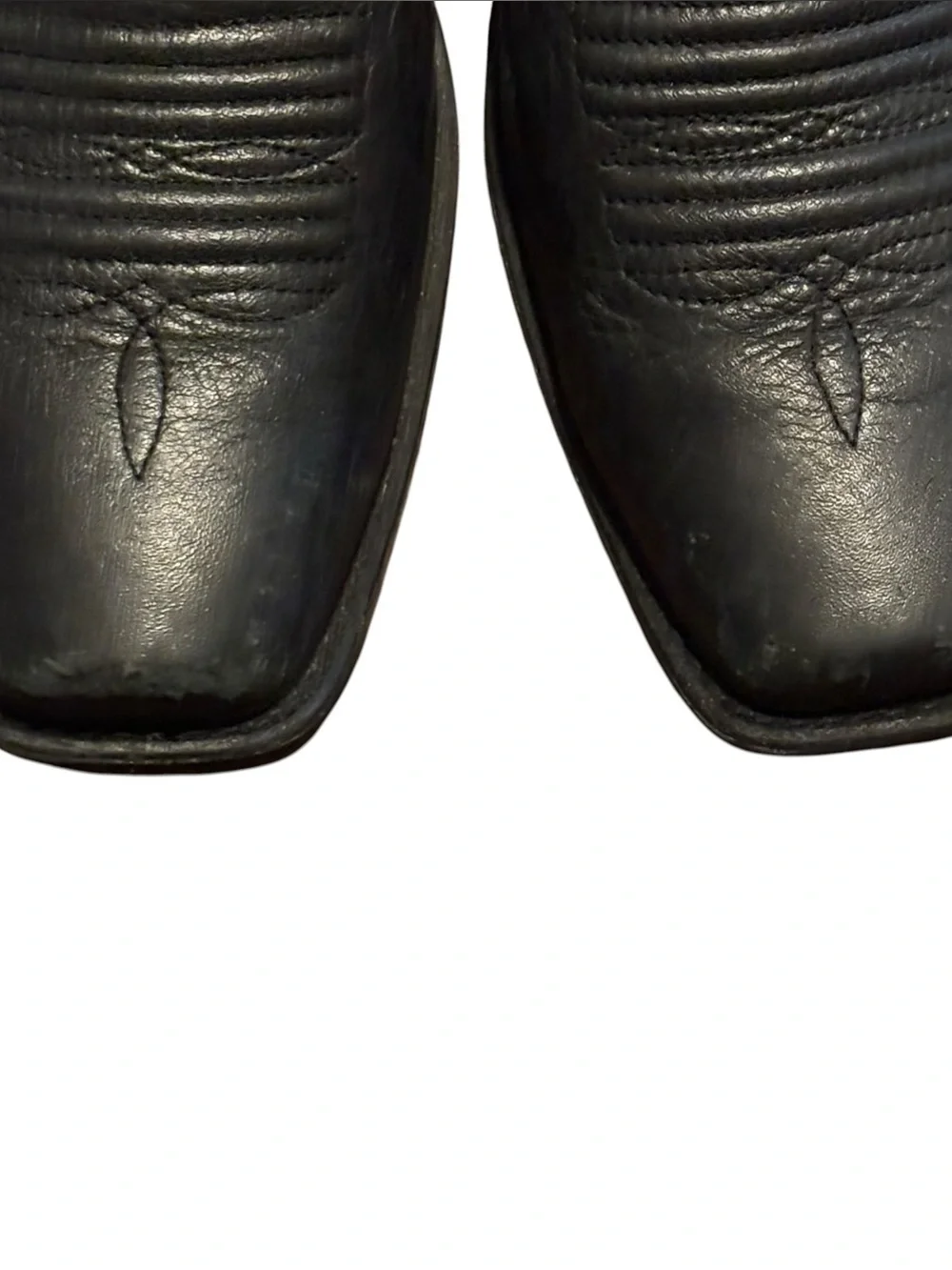Ariat Booker Ultra Leather Western Chelsea Boots Square Toe Black -Men’s 10 D - Picture 11 of 15